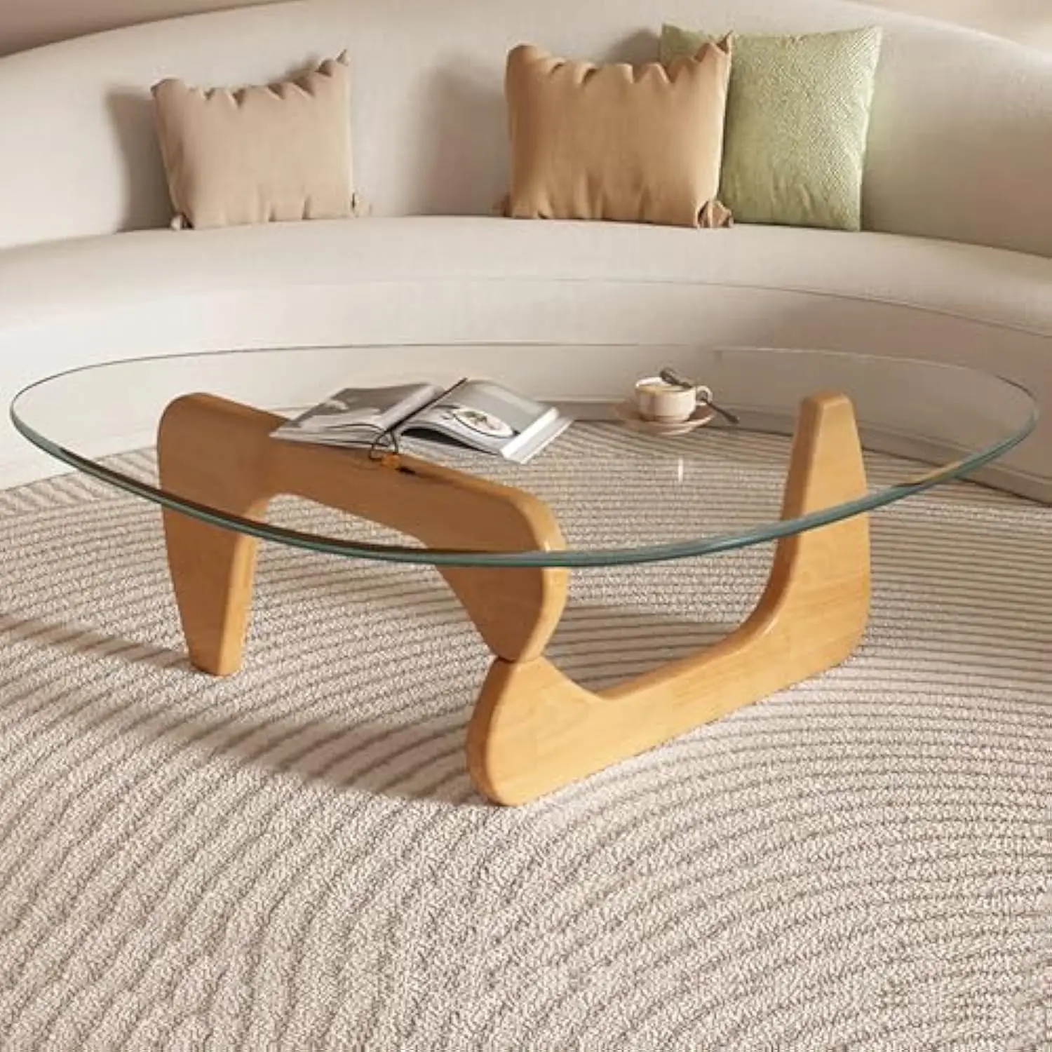 Glass table highlighting Nordic design's emphasis on light and transparency
