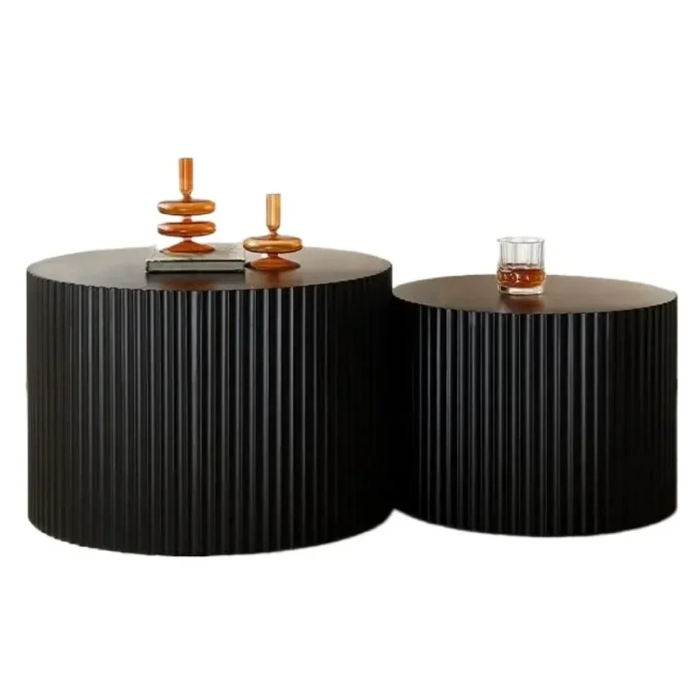 Round nesting coffee table set demonstrating classic Danish organic forms and proportions