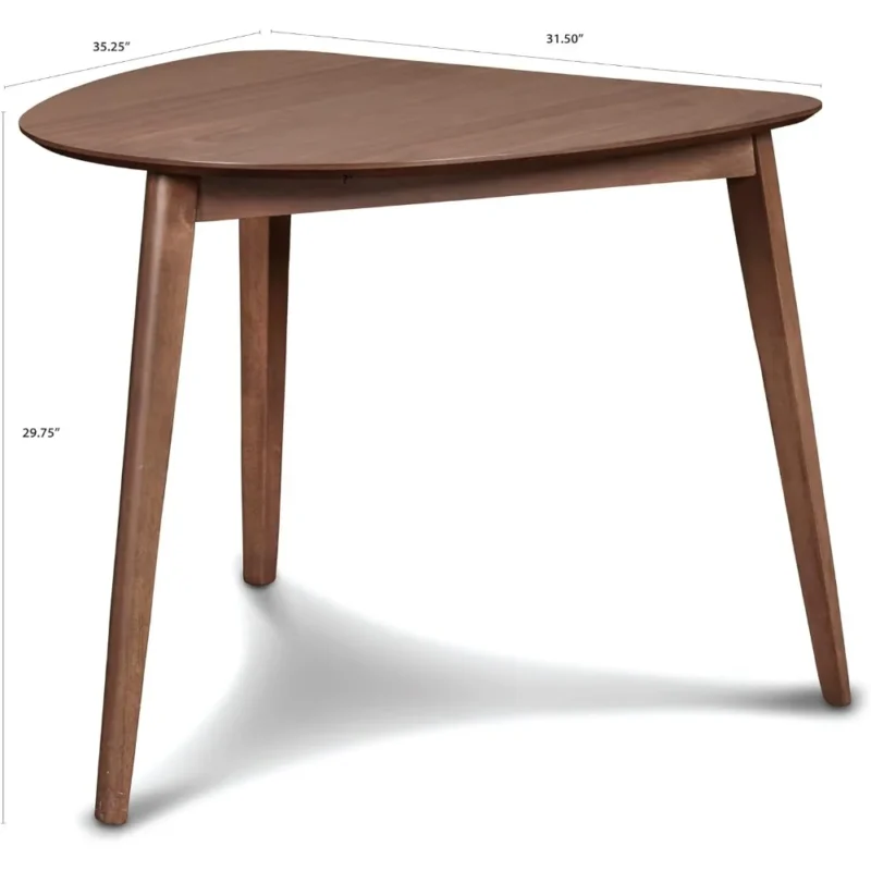 3-Piece Corner Dining Set Mid-Century Modern Wooden Dining Table Collection - Image 3