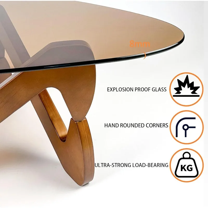 Innovative rectangular coffee table design combining glass with modern materials