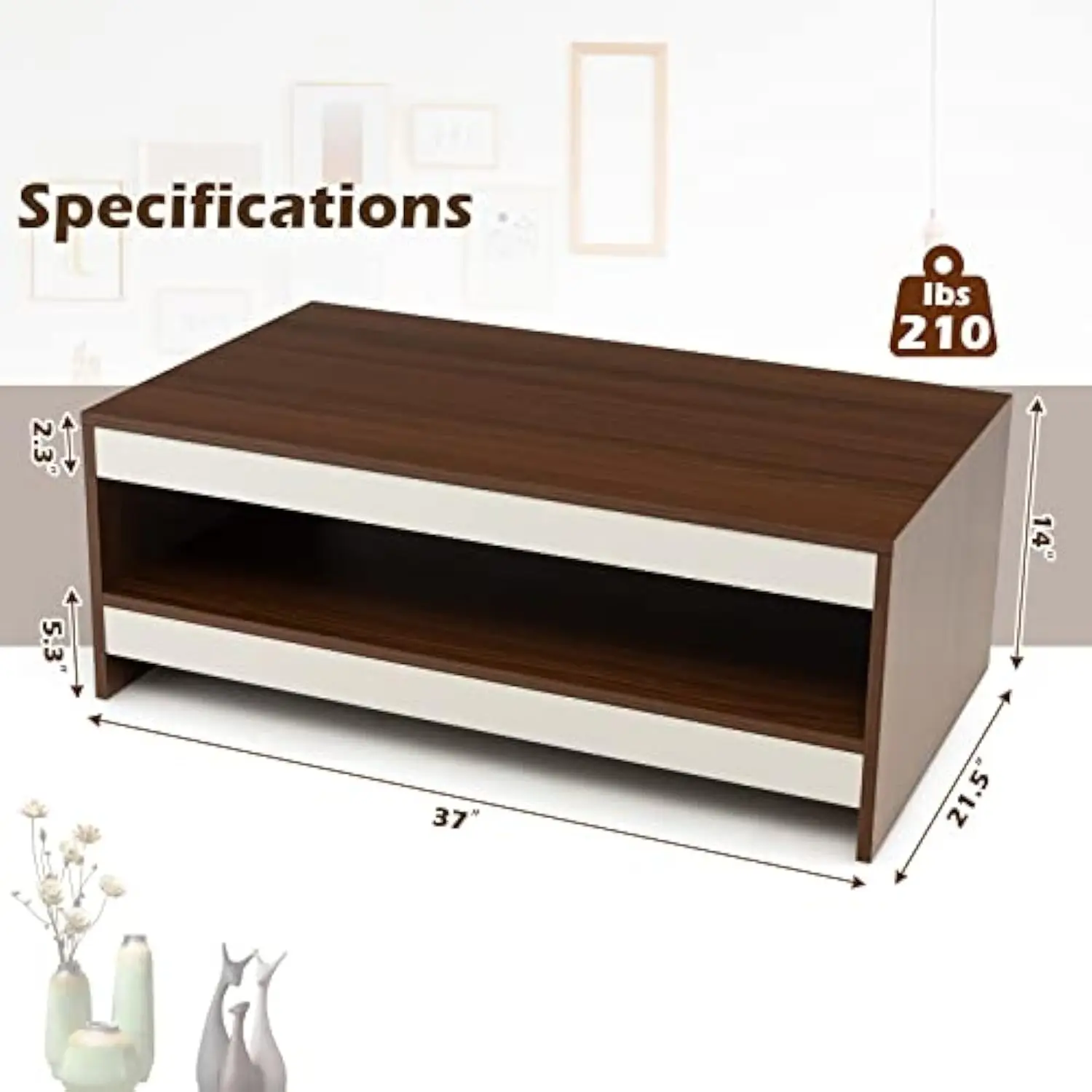 Mid-century modern design elements enhancing storage functionality in lift-top tables