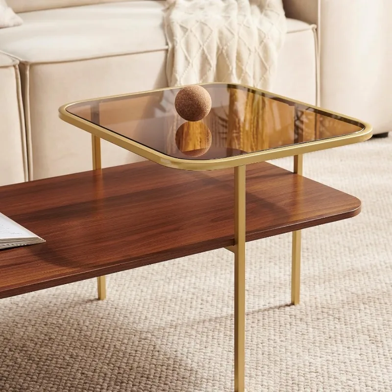 Glass and wood combination showing transparency and natural materials in Scandinavian design