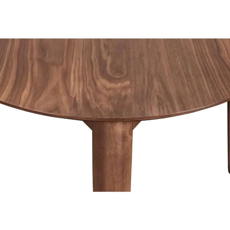 Walnut Wood Corner 3-Piece Mid-Century Modern Dining Set with Minimalist Design - Image 5