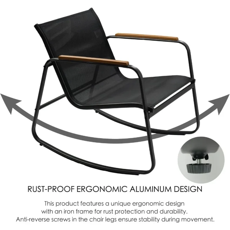 4-Piece Outdoor Conversation Set with Cushioned Chairs and Tempered Glass Coffee Table - Image 5